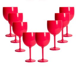 8 Taças Gin Rosa Acrílico - 1