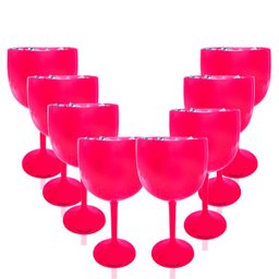 8 Taças Gin Rosa Acrílico - 2
