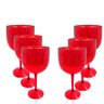 Kit 6 Taças Gin Vermelho Acrílico - 1