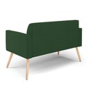 Ver imagem 5 de Sofá Namoradeira com Poltrona Pés Palito Natural Marisa Veludo Verde D03 - D'Rossi