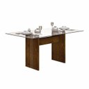 Ver imagem 2 de Conjunto Sala de Jantar Mesa Tampo Vidro 120cm 4 Cadeiras Hawai Leifer