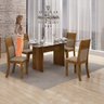 Conjunto Sala de Jantar Mesa Tampo Vidro 120cm 4 Cadeiras Hawai Leifer - 7