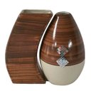 Ver imagem 1 de Par de Vasos Torino Decorativo - Marrom e Bege
