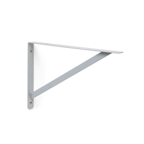 Kit 10X Suporte Reforçado Mão Francesa para Prateleira 30 cm Prata