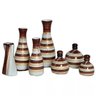 Conjunto de Vasos Grandes Décor Listrados - Marrom - 1