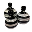 Ver imagem 1 de Trio de Vasos Shalom Centro de Mesa Decor - Preto e Cinza