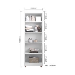 Multi-uso Duas Portas, Moderno, Compacto para Vários Ambientes - Naturale - 3