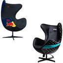 Ver imagem 1 de Conjunto Poltronas Decorativas Egg Chair Rb Nº33/hamilton Nº44 G53 - Gran Belo