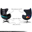 Ver imagem 2 de Conjunto Poltronas Decorativas Egg Chair Rb Nº33/hamilton Nº44 G53 - Gran Belo