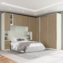 Ver imagem 1 de Guarda-roupa Casal Modulado Seletto 9 Portas 9 Gavetas Me14 Areia/jequitibá - Henn