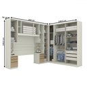 Ver imagem 4 de Guarda-roupa Casal Modulado Seletto 9 Portas 9 Gavetas Me14 Areia/jequitibá - Henn