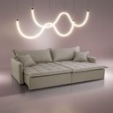 Ver imagem 1 de Sofá Cama Flora 02 Módulos de 120cm Br 15cm Meu Sofá Online B002 Veludo Capuccino