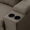 Ver imagem 6 de Sofá 3 Lugares Retrátil Reclinável para Sala 225cm Malfati F04 Veludo Marrom Claro - Lyam Decor