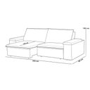Ver imagem 2 de Sofá 3 Lugares Retrátil Reclinável para Sala 225cm Malfati F04 Veludo Marrom Claro - Lyam Decor