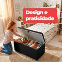 Ver imagem 5 de Recamier Baú Berlim Veludo Preto Solteiro 80cm Estofado Pés PVC Preto