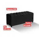 Ver imagem 6 de Recamier Baú Berlim Veludo Preto Solteiro 80cm Estofado Pés PVC Preto