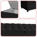 Ver imagem 7 de Recamier Baú Berlim Veludo Preto Solteiro 80cm Estofado Pés PVC Preto