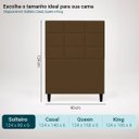Ver imagem 4 de Cabeceira Estofada para Cama Box Solteiro 90 cm Florem Suede Marrom