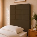 Ver imagem 1 de Cabeceira Estofada para Cama Box Solteiro 90 cm Florem Suede Marrom