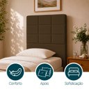 Ver imagem 3 de Cabeceira Estofada para Cama Box Solteiro 90 cm Florem Suede Marrom