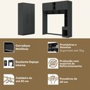 Ver imagem 5 de Guarda-roupa Casal Modulado Lugano 7 Portas 3 Gavetas Grafite - Hecol Móveis