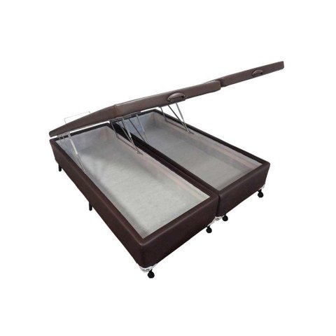 Cama Box Baú Queen Courano Brown New (158x198x35) - Castor