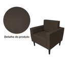 Ver imagem 3 de Conjunto 2 Poltronas Estofadas Para Clínica Leticia Slim Suede Marrom - LM DECOR