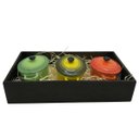 Ver imagem 2 de Panelinhas Amarela, Verde, Laranja de Porcelana OVAL com Bandeja rustica