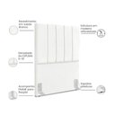 Ver imagem 2 de Cabeceira Estofada Solteiro Carla 90 Cm Suede Branco