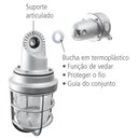 Ver imagem 5 de Arandela Articular Blindada 100 W Incandescente Tramontina em Alumínio com Soquete e-27