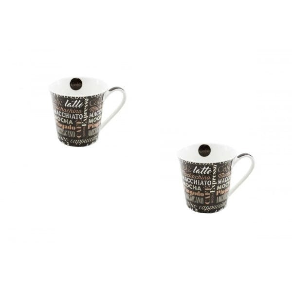 Duas Canecas de Porcelana Marrom - Café 270ml - 1