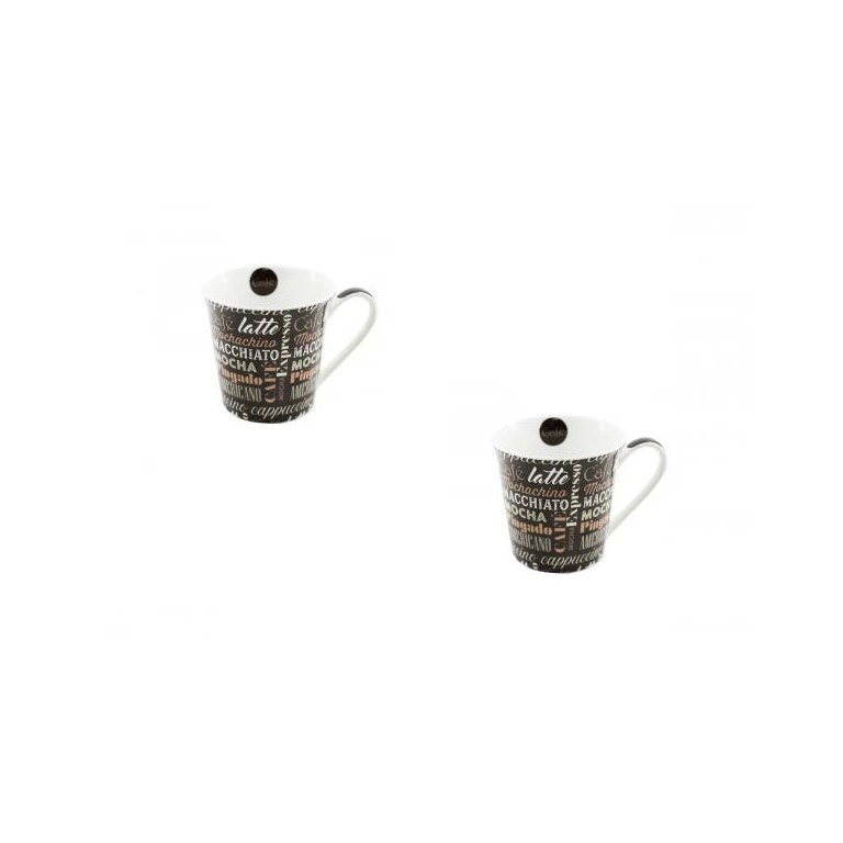 Duas Canecas de Porcelana Marrom - Café 270ml