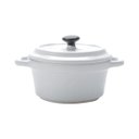 Ver imagem 2 de Conjunto de 3 mini panelas redondas porcelana Branca - 12,7cm