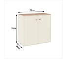 Ver imagem 6 de Conjunto de Escritório Noruega 9 Livreiro 2 Buffet e 10 Mesas 90cm - Via Nossa - Off White e Cedro