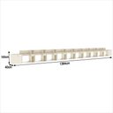 Ver imagem 3 de Conjunto de Escritório Noruega 9 Livreiro 2 Buffet e 10 Mesas 90cm - Via Nossa - Off White e Cedro