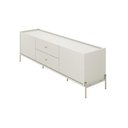 Ver imagem 3 de Rack Jasper 185 cm TV até 75 Polegada Sala - Champanhe com Off White Fosco
