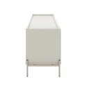 Ver imagem 4 de Rack Jasper 185 Cm Tv até 75 Polegada Sala - Champanhe com Off White Fosco