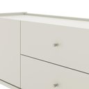 Ver imagem 5 de Rack Jasper 185 Cm Tv até 75 Polegada Sala - Champanhe com Off White Fosco