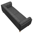 Ver imagem 2 de Sofá Living Decorativo 3 Lugares 240cm Bellart M22 Linho Chumbo - Mpozenato