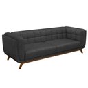 Ver imagem 1 de Sofá Living Decorativo 3 Lugares 240cm Bellart M22 Linho Chumbo - Mpozenato