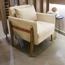 Ver imagem 2 de Poltrona Lana Suede Base de Madeira - D’Rossi - Bege