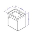 Ver mais imagens de Gabinete Armário para Banheiro 40cm Mdf com Cuba - Veneto Preto
