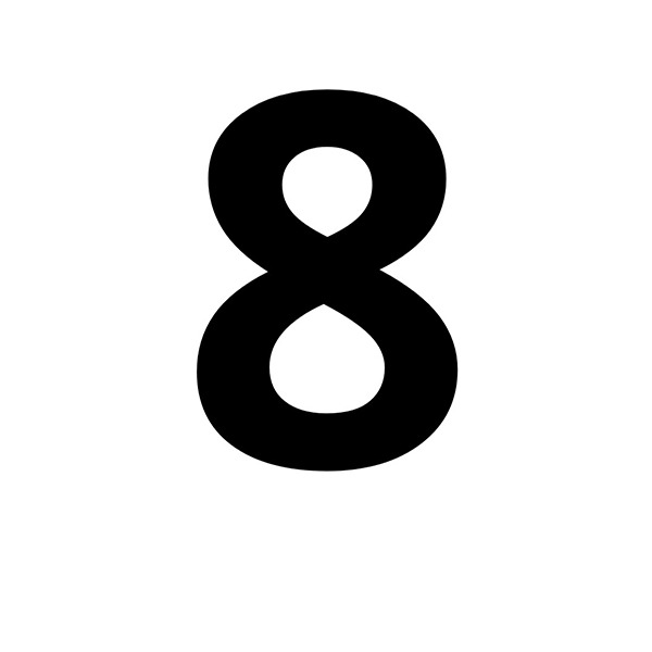 Numero Chapa 125mm Acm Preto Comfortdoor - 1