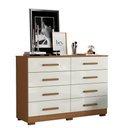 Ver imagem 4 de Cômoda para Quarto com 8 Gavetas 136cm Sirlei A09 - D'Rossi Atacama e Off White