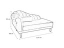 Ver imagem 4 de Recamier Decorativo Divã Larissa Lado Direito Suede Azul Tifany Pés Madeira Ms Decor