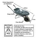 Ver imagem 5 de Carrinho de Mão em Aço Carbono Pneu Maciço Chapa 24mm 50l Minasul