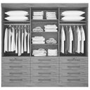 Ver imagem 2 de Guarda-Roupa Casal 6 Portas 12 Gavetas Mônaco D'Doro Ipê/Off