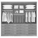Ver imagem 3 de Guarda-Roupa Casal 6 Portas 12 Gavetas Mônaco D'Doro Ipê/Off