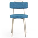 Ver imagem 6 de Kit 04 Cadeiras Decorativas Estofada Sala Jantar Barcelona Arena L02 Linho Azul - Lyam