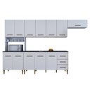 Ver imagem 1 de Cozinha Completa 12 Portas 3 Gavetas Atenas Kaiki Moveis Branco